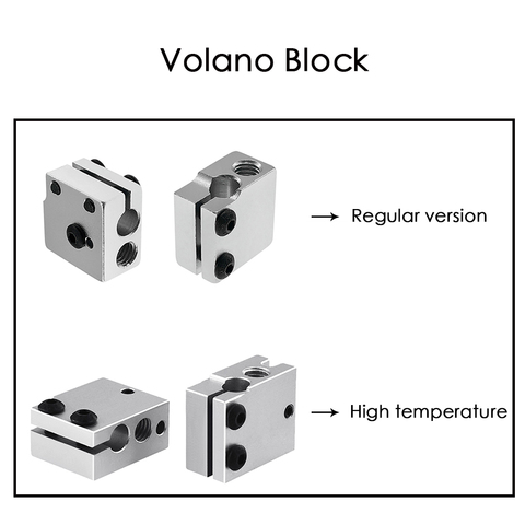 5pcs Lower price 3D printer accessories 3D Volcano hot end of extrusion heading aluminum block ► Photo 1/6