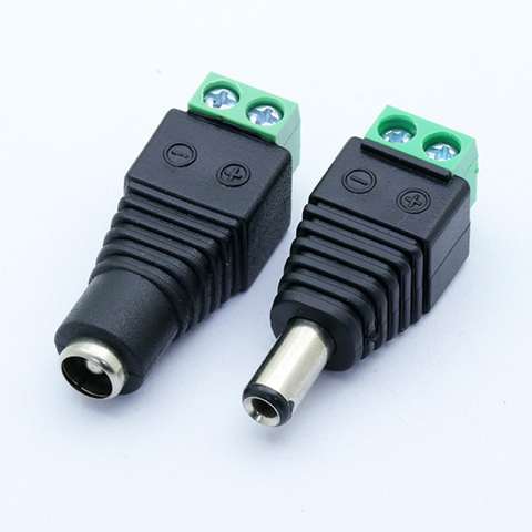 10Pcs CCTV Cameras 2.5x5.5mm 5.5*2.5mm Male Female DC Power Plug Jack Adapter Connector Plug ► Photo 1/4