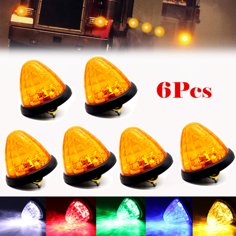 6x Waterproof 24V LED Side Marker Lights Indicator Turn Signal Clearance Rear Tail Parking Lamps Truck Trailer Lorry RV Caravan ► Photo 1/6