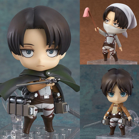 Attack on Titan Anime Figures Levi Ackerman 390 417 Eren Jaeger 375 Action Figurine Ver.PVC Cute Toys Model Kids Doll Brinquedos ► Photo 1/6