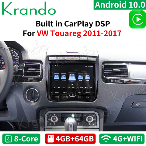 Krando Android 10.0 4G 64G 8.8'' Tesla Vertical Screen Car Audio Radio Player GPS for VW Volkswagen Touareg 2011-2017 Carplay ► Photo 1/6