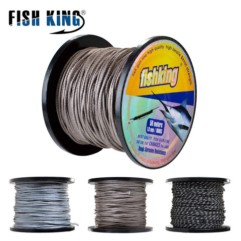 FISH KING Spearfishing Fishing Line  Hot New Multifilament Fishing Line 50M 2.0mm 1.8mm 55YDS Material Braided Fishing Gun Line ► Photo 1/6