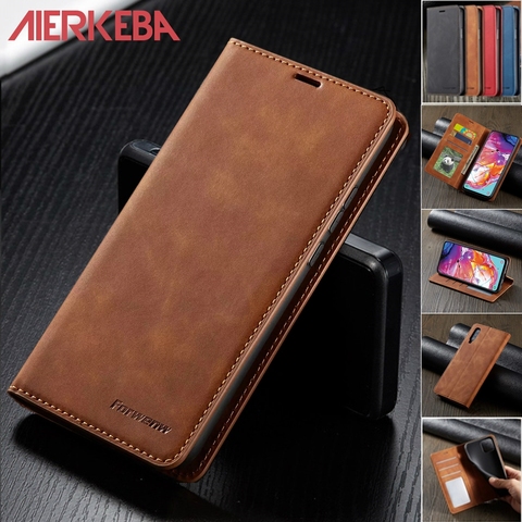 Leather Case for Samsung A50 A70 A30 S A11 A21S A40 A51 A71 A31 A41 Note 20 10 S20 FE Ultra S10 S9 S8 Plus Magnetic Wallet cover ► Photo 1/6