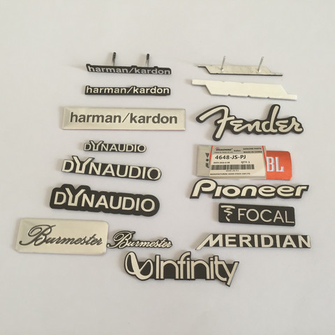 5pcs 10pcs 50pcs 100pcs harman/kardon MERIDIAN Dynaudio FOCAL Fender Hi-Fi Speaker audio Speaker Badge stereo Emblem sticker ► Photo 1/6