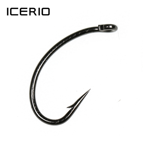 ICERIO 500PCS Fly Tying Hook Nymph Bug Shrimp Scud Pupae Larvae Caddis Flies Fishing Hooks #8~#16 Fly Fishing Hook ► Photo 1/4