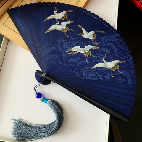 Chinese Hand Fan Classical Small Bamboo Dance Fans Portable Lady Painted Fan Abanicos Para Boda Abanico De Mano Summer Fans ► Photo 1/5