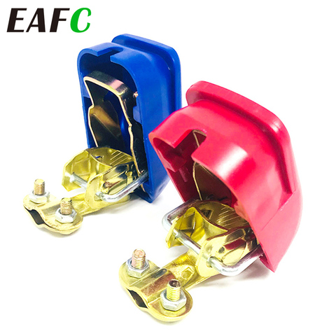 Auto Car Battery Terminal Connector Battery 1 Pair Quick Release Battery Terminals Clamps Cap Clips Copper For Car Truck Caravan ► Photo 1/6