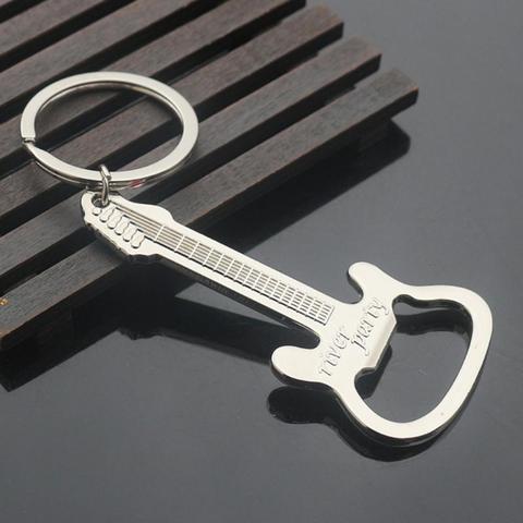 Bottle Opener New Design Guitar Beer Bottle Can Opener Alloy Hangings Ring Keychain Tools Household Gifts Kitchen Gadgets ► Photo 1/6