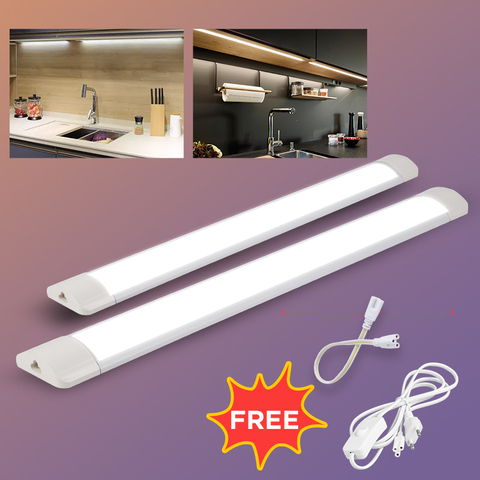 Full Set Led Lights Under Cabinet Light For Kitchen Cabinets Lamp 10W 20W T5 LED Tube With Plug For Bedroom Decoration 220V 110V ► Photo 1/6