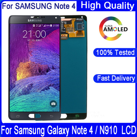 Original 5.7''AMOLED LCD For Samsung Galaxy Note 4 N910 N910F N910C N910A N910H LCD Display Touch Screen Digitizer ► Photo 1/6