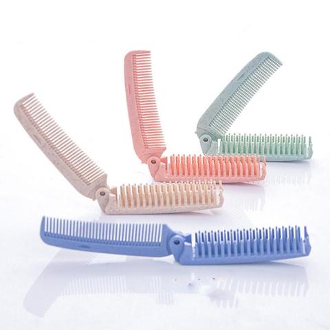 Portable Folding Comb Hair Brush Pocket Travel Anti-static Combs Wet Dry Bristles Handle Tangle Curly Scalp Massage Hair Comb ► Photo 1/6