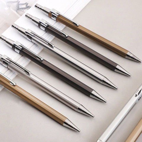 1Pcs 0.5mm Automatic Pencil Office &School Metal Pens Supplies Mechanical Pencil 