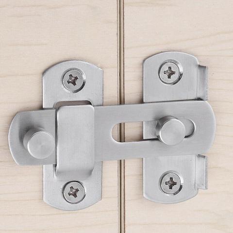 Stainless Steel Hasp Latch Lock Sliding Door Window Cabinet Locks Home Hotel Security door buckle Hardware Fitting Hot Sale ► Photo 1/6