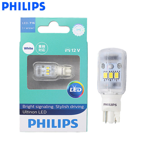 Philips 921 LED W16W 6000K Xenon White Back Up Light - 2 Bulbs