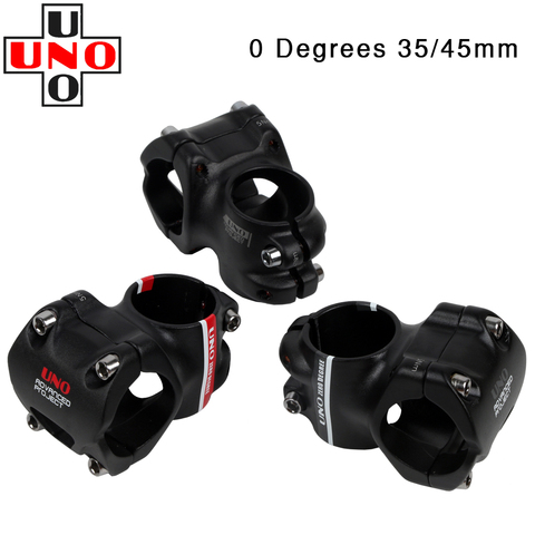 UNO AM DH Mountain Bike Stem 0 Degrees 35/45mm CNC 31.8 Road Bicycle Handlebar Stem ► Photo 1/6