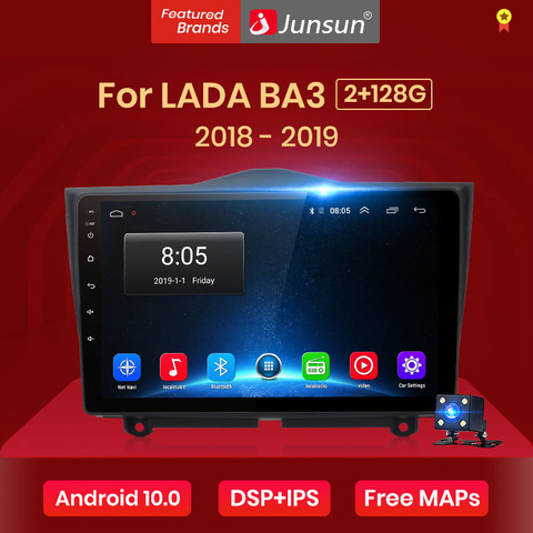 Junsun V1 2G+32G Android 9.0 DSP For LADA ВАЗ Granta Cross 2022 Car Radio Multimedia Video Player Navigation GPS 2 din dvd ► Photo 1/6