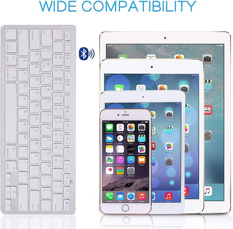 Ultra-Slim Wireless Keyboard for Desktop Laptop Tabelt and For Apple iPad iPhone MacBook Android Windows PC Bluetooth Keyboard ► Photo 1/6