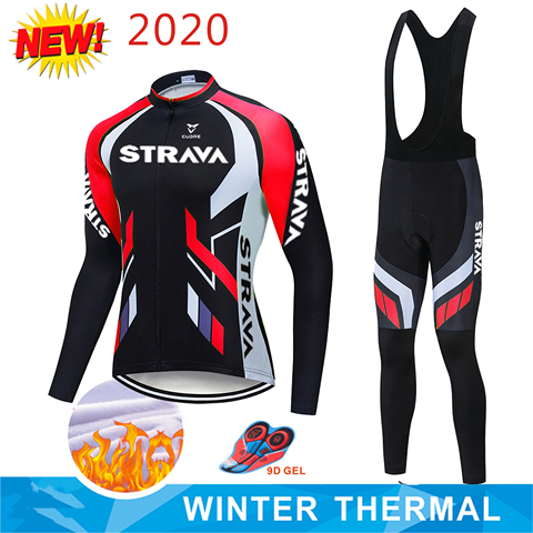 Winter Fleece Thermal Cycling Clothing Set Long Sleeve Men Winter Cycling Jersey