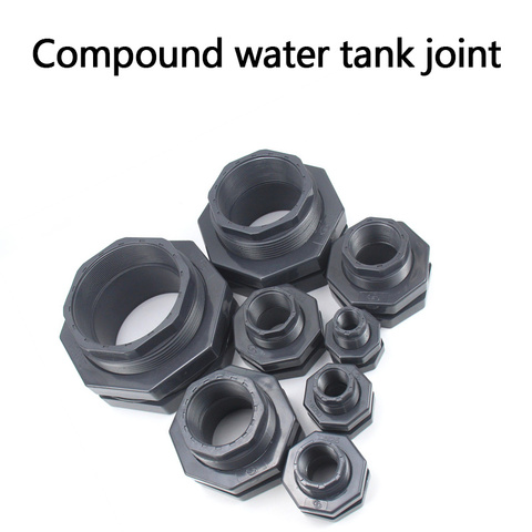 fish tank Bulkhead Pipe Joints UPVC 1/2 inch -4 inch female thread 20mmm to 110mm ID aquarium water inlet outlet connector 1 Pcs ► Photo 1/5