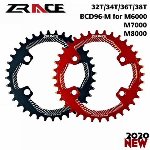 2022 ZRACE Chainrings Chainwheels BCD96-M for M8000 M7000 M6000,32T 34T 36T 38T AL7075 CNC process, Vickers-hardness 15+ for MTB ► Photo 1/6