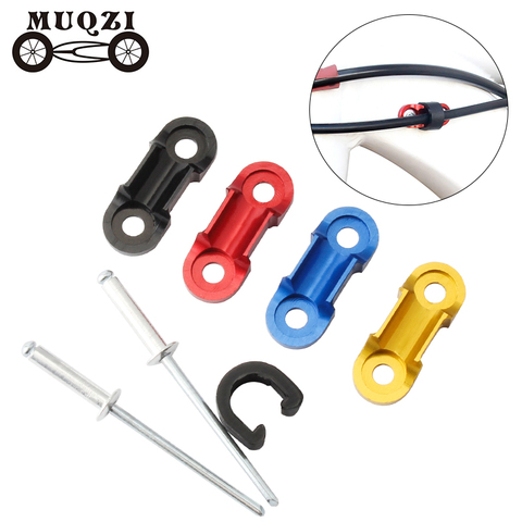 MUQZI Bike Frame Embedded Brake Shift Cable Base MTB Road Bicycle Aluminum Alloy Line Pipe Clamp Hose Fixed Base ► Photo 1/6