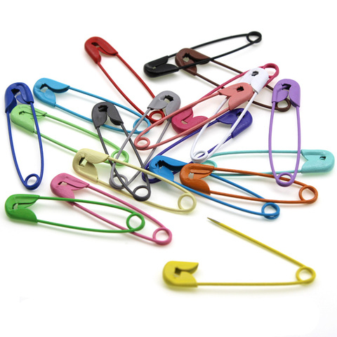 50pcs 7x30mm Colorful Brooch Safety Pins Holder DIY Sewing Tools Accessory Metal Needles Large Safety Pin Clothes Accessories ► Photo 1/2