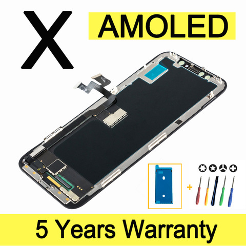 AMOLED Quality Display For iPhone X Lcd Touch Screen Replacement Good 3D Touch Lcd For iPhone X XS Display Screen With Tools ► Photo 1/6