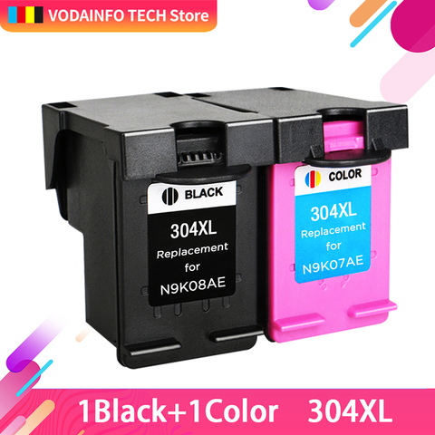 Royek Ink Cartridge 304XL Replacement for Hp304 Hp 304 XL Deskjet Envy 2620 2630 2632 5030 5020 5032 3720 3730 5010 Printer ► Photo 1/6