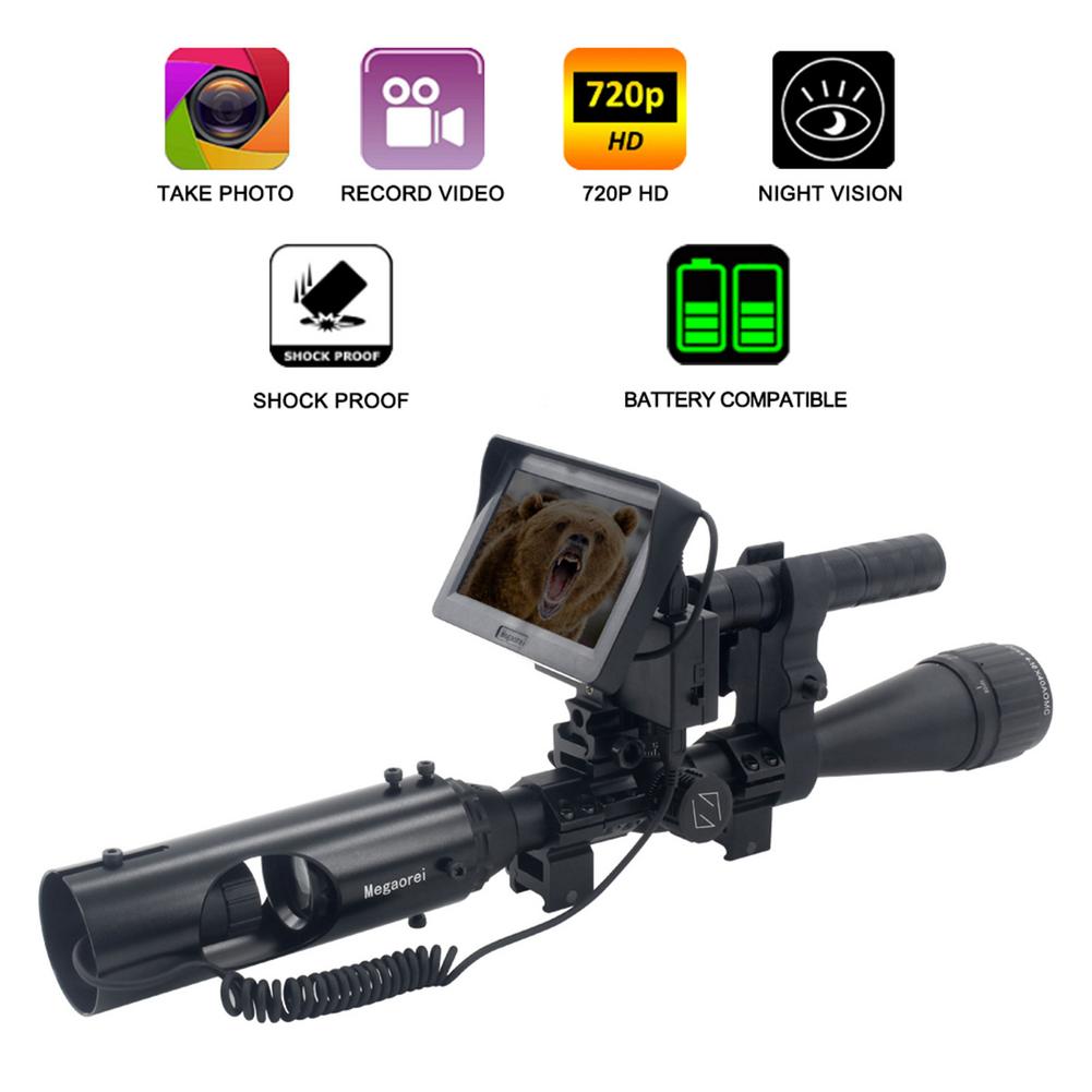 Digital Night Vision Sight Scope Monocular IR Camera HD720P for Rifle Hunting 