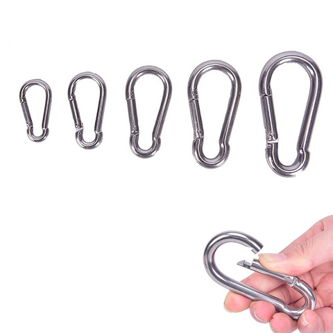 M4-7 Multifunctional 304 Stainless Steel Spring Snap Carabiner Quick Link Lock Ring Hook Snap Shackle Chain Fastener Hook ► Photo 1/6