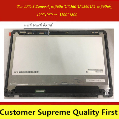 13.3'' LCD Screen  For ASUS Zenbook ux360u UX360 UX360UA Touch Digitizer Assembly FHD 1920*1080 Display Panel with frame ► Photo 1/5