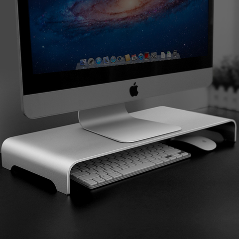 Monitor Stand Aluminum Computer Riser Universal Metal Desk Stand for  Desktop Monitor Laptop  Non-slip Desk Riser Monitor brack ► Photo 1/6