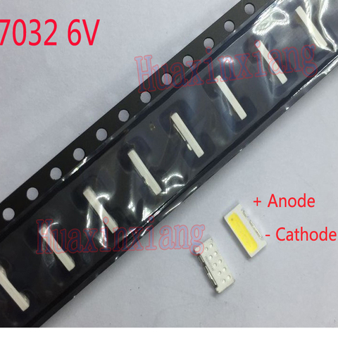 100PCS/Lot Original SMD LED 7032 6V 1W 160mA  Cool White High Power For Lumens TV Backlight Application ► Photo 1/2