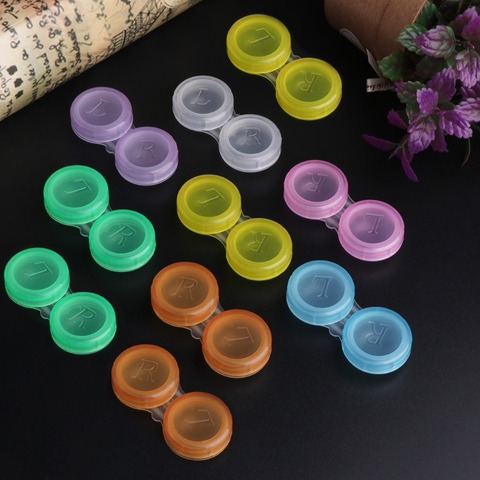 10Pcs contact lens L+R cases Storage Holder Soaking Container Travel Accessaries ► Photo 1/6