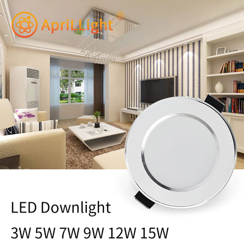 LED Downlight 3W 5W 7W 9W 12W 15W Round Recessed Lamp 220V 230V 240V Led panel lights Bedroom Kitchen Indoor LED Spot Lighting ► Photo 1/6
