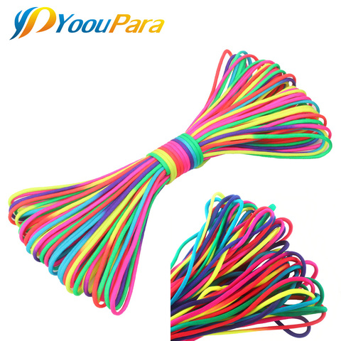 8-100 Meters Rainbow Paracord 550 Parachute PolyestCord Lanyard Tent Rope Guyline Mil Spec 7 Strand Paracord For Hiking Camping ► Photo 1/5