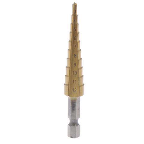 3-12mm Pagoda Drill Hexagon Screw Drill HSS Power Tools Spiral Grooved Metal Steel Step Drill Bit ► Photo 1/5