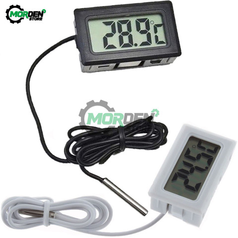 Black/White 1/3/5m LCD Digital Thermometer Car Fridge Freezer Aquarium Temperature Detector Monitor Tester Sensor Probe ► Photo 1/6