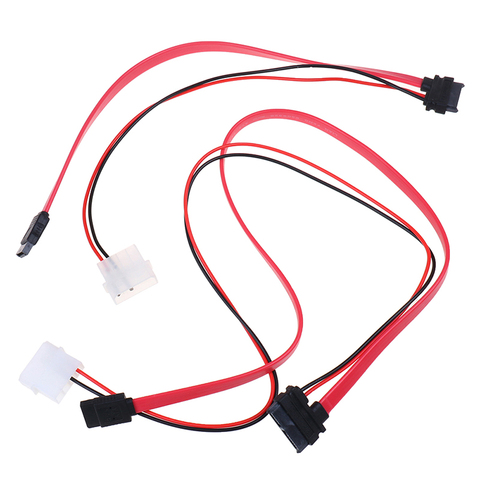 7 + 6 Pin Slimline SATA Cable for Slim Laptop SATA DVD CD-RW Adapter Cable ► Photo 1/6