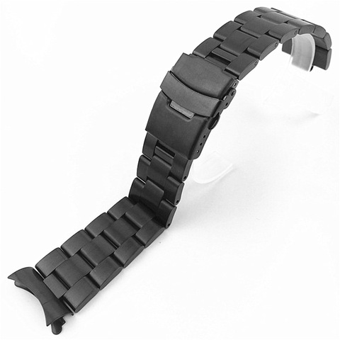 20mm 22mm Stainless Steel Watch Band Bracelets Curved end Replacement For Seiko SKX007 SKX009 SKX011 Black Silver Watchband ► Photo 1/6