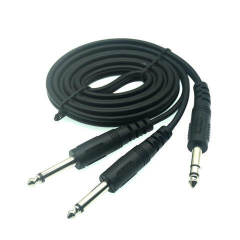 6.35mm 1/4 Inch Male TRS Stereo to Dual 2 x 6.35 Cable Insert TRS 1/4