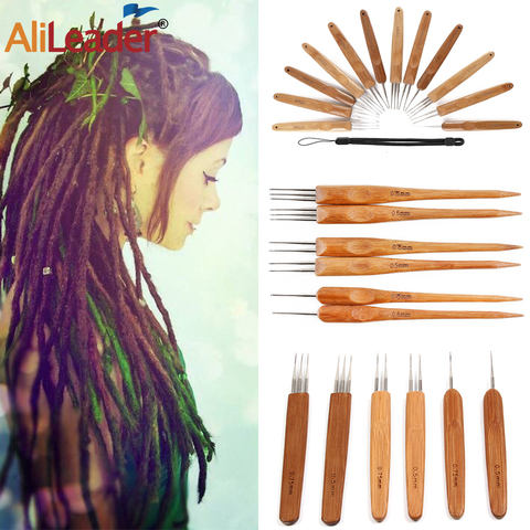 Alileader Hot 1Pcs Crochet Hook Dreadlocks Needle For Hair Extension 1/2/3 Weaving Hook Needle Wig Making Tools 0.5Mm/0.75Mm ► Photo 1/6