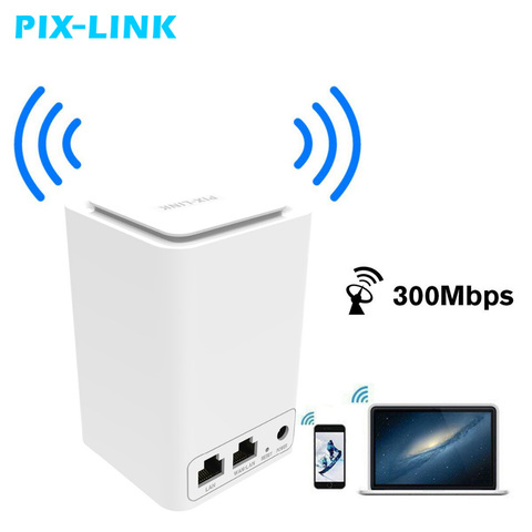 300Mbps WiFi Range Extender Wireless Router/Repeater/AP/Wps Mini Dual Network Built-in Antenna with RJ45 2 Port Wi-fi Router ► Photo 1/6