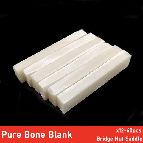 12pcs Pure Bone Guitar Nuts Saddle Blank for Electric Bass Acoustic Classical Guitar Mandolin Banjo Ukulele Guitar Parts ► Photo 1/6