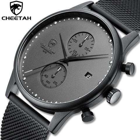 CHEETAH Brand Watch Men Stainless Steel Waterproof Quartz Wristwatch Men’s Chronograph Sport Watches Business Date Clock reloj ► Photo 1/6