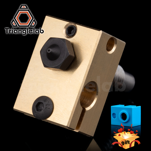 Hardened Steel V6 Nozzle + Brass Heater Block + Titanium Alloy Heat break High Temperature Upgrade Kit For V6 HOTEND Titan ► Photo 1/4