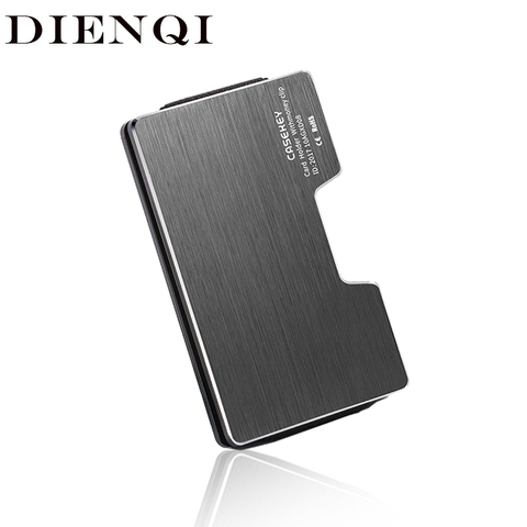 DIENQI Metal Mens Wallet Small Anti Theft Thin Wallets id Card Holder Elasticity Pouch Money Bag Minimalist Magic Wallet Walet ► Photo 1/1