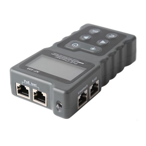 NF-488 Digital Ethernet CAT5 CAT6 LAN Network Cable PoE Switch Tester Detector such as voltage, polarity, mid-span or end-span ► Photo 1/6