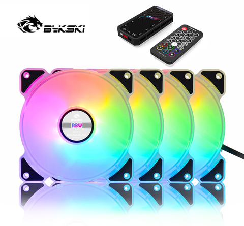 Bykski Water Cooling Radiator Fan Computer PC Case Fan 120mm Adjustable LED Light 5v A-RGB Controller Heatsink Cooler Mute ► Photo 1/5