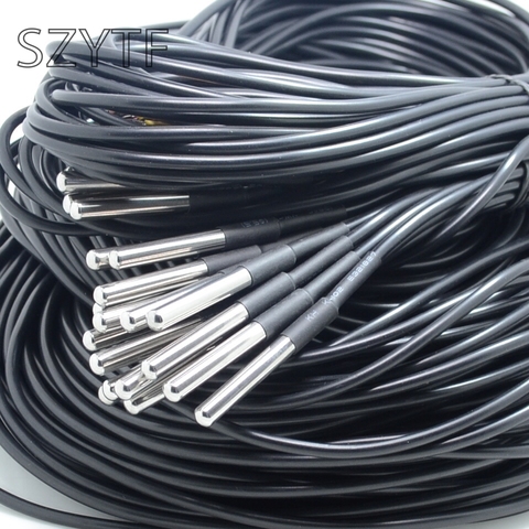 10pcs Direct waterproof DS18B20 digital temperature sensor (probe) a large number of original spot can be customized ► Photo 1/5